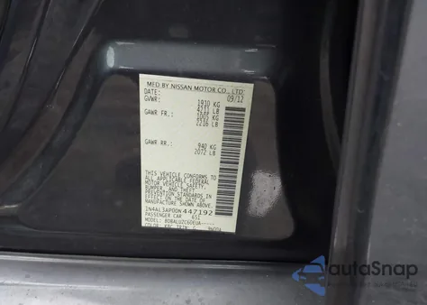 2013 Nissan Altima 2.5 Sv из США, поврежденный, VIN 1N4AL3AP0DN447192